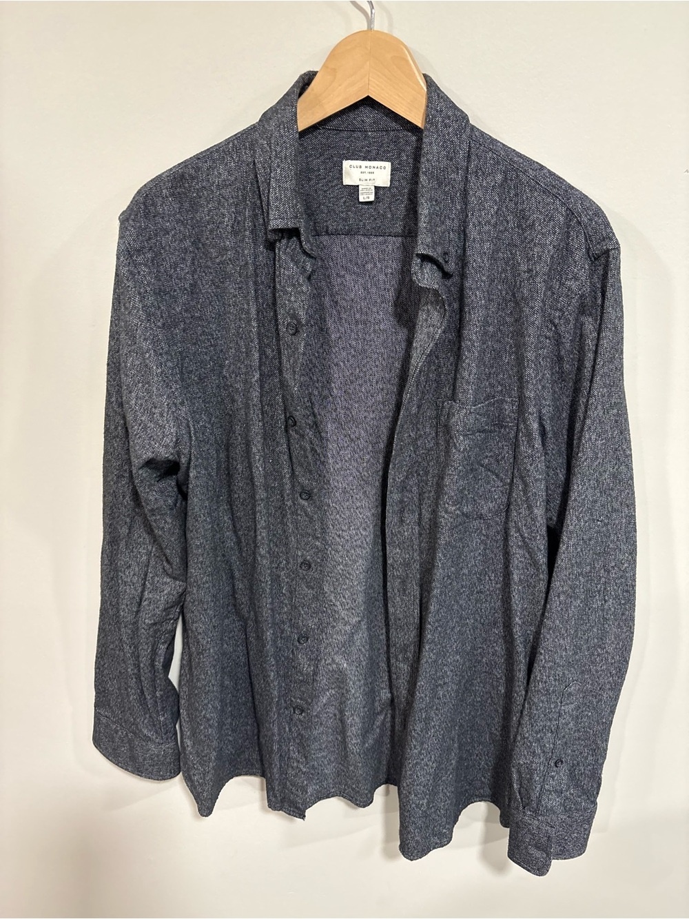 Club Monaco Men's Charcoal Gray Shirt Jacket